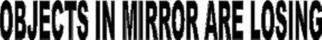 2x Objects In Mirror Are Losing Funny Black Sticker on clear background