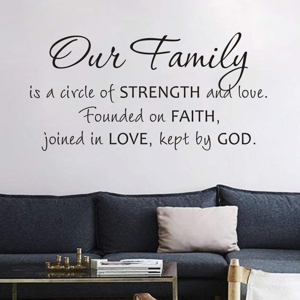 Wall Vinyl Decals Quotes Inspirational Sticker Living Room Decor,Our Family Is a