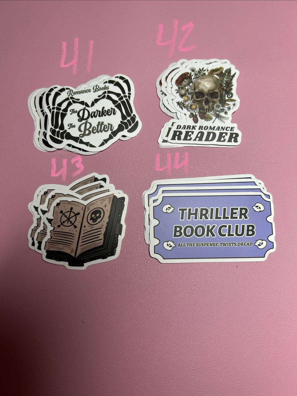 Skeleton Reading Book Stickers