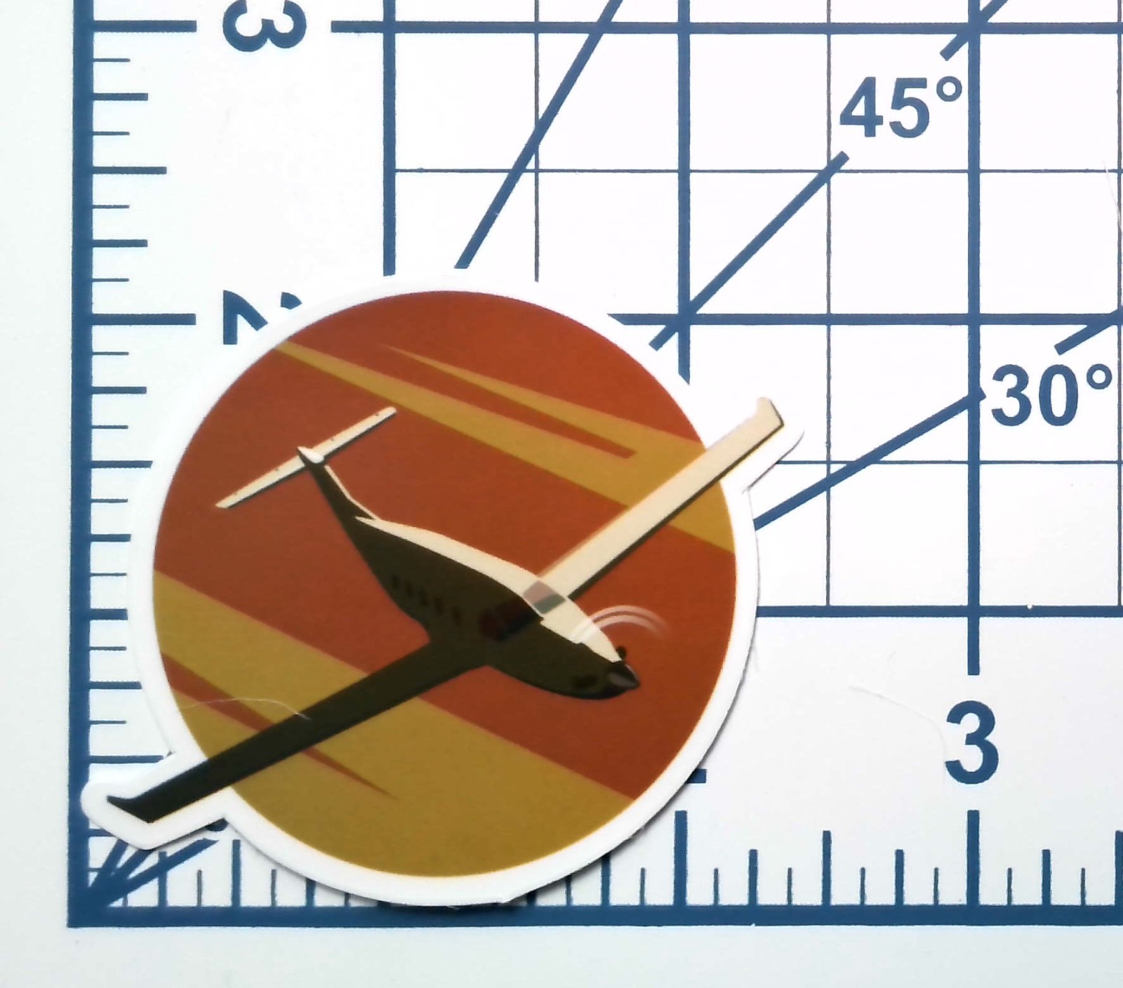 Retro Airplane Vinyl Sticker Pilot Aviation Sunset Small Plane Flying Decal