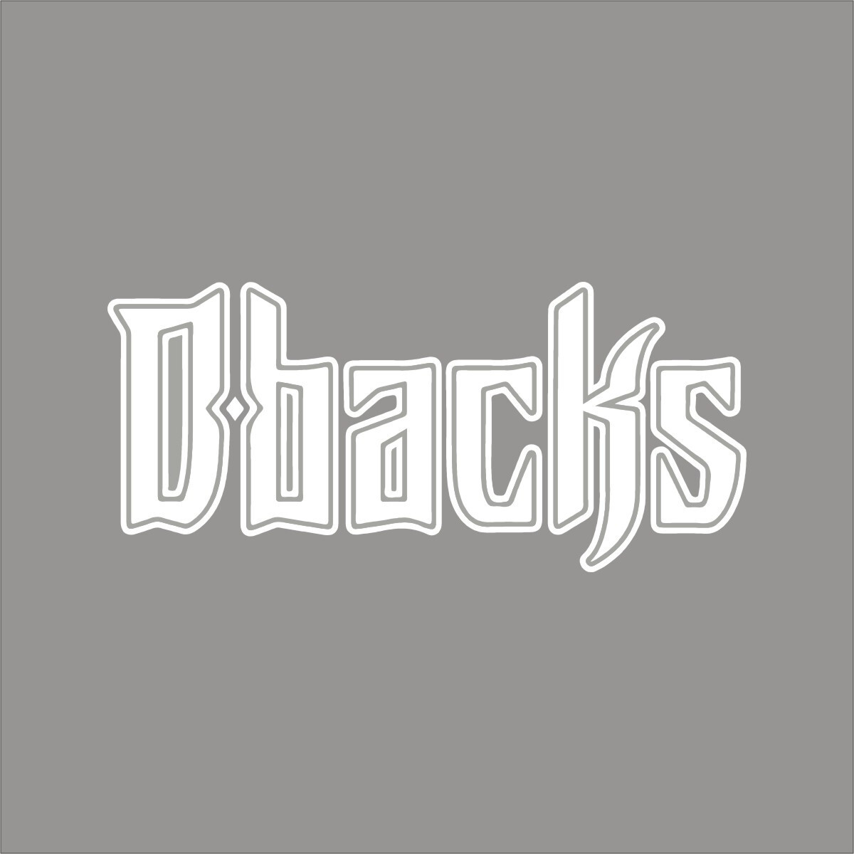 Arizona Diamondbacks #7 MLB Team Logo 1 Color Vinyl Decal Sticker Car Window