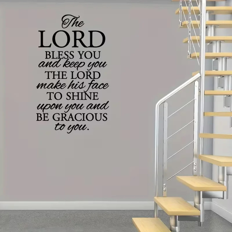 Inspirational Religious Wall Decal Art with Glossy Finish Perfect Living Room