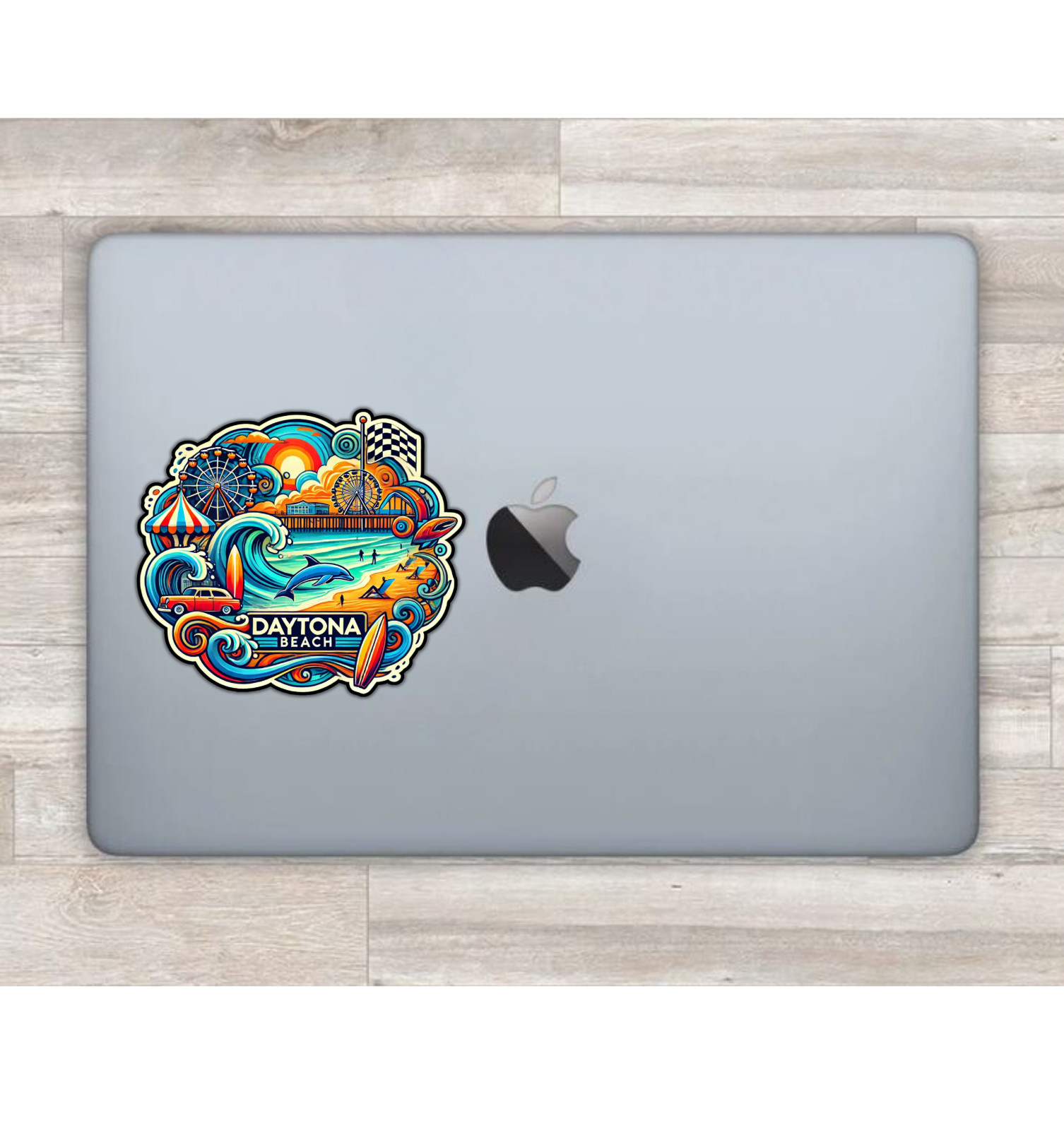 Daytona Beach Florida Fridge Magnet or Laptop Sticker
