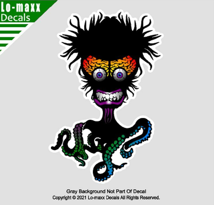 Octopus Brain Monster Superior Quality Cool Original Art Printed Vinyl Sticker