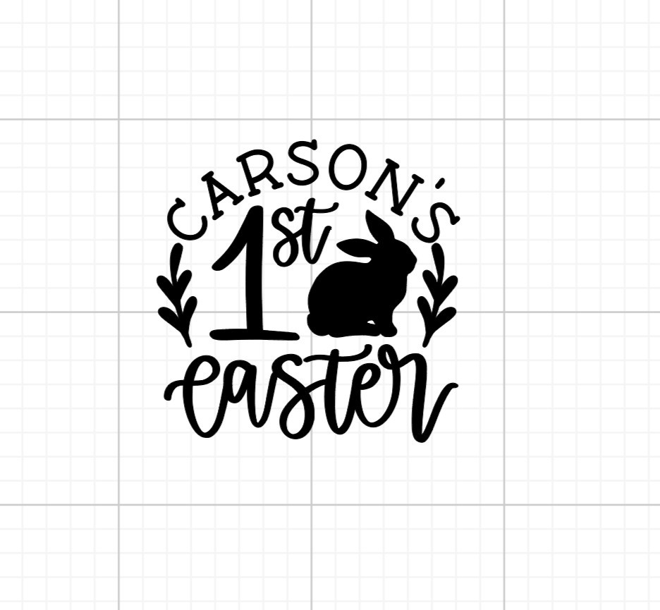 Personalized 1st Easter Heat Transfer Vinyl Iron On Image DIY Shirt Fabric