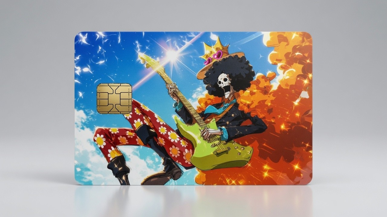 Brook Playing Electric Guitar One Piece Debit Card Credit Card Skin