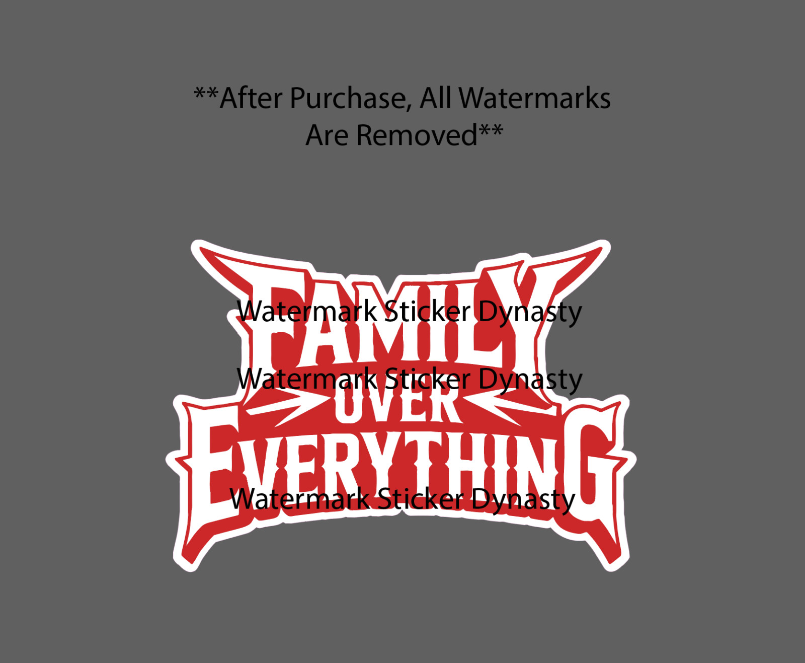 Family Over Everything Sticker Waterproof Decal Quote Life Gift NEW