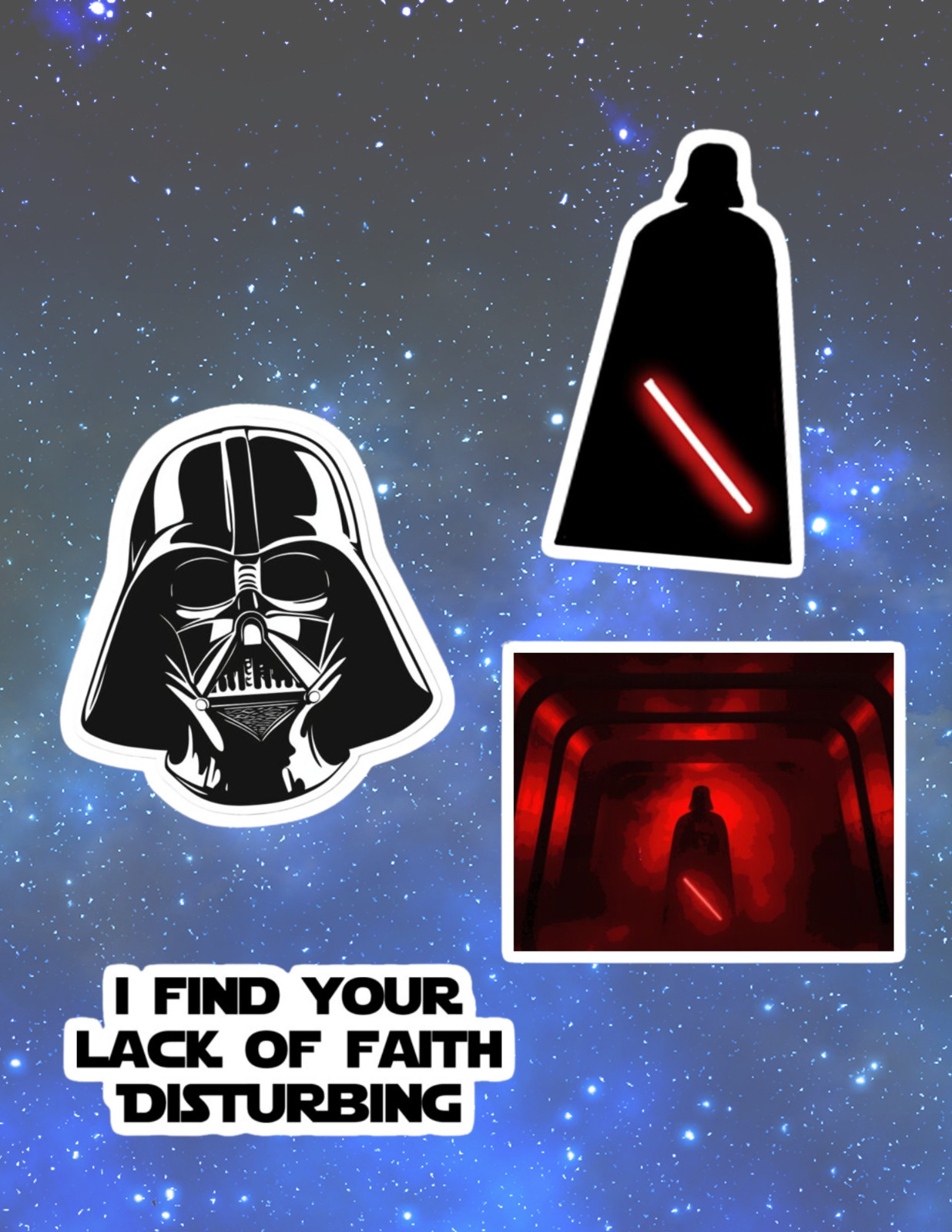 Darth Vader Star Wars 4pc Sticker Pack