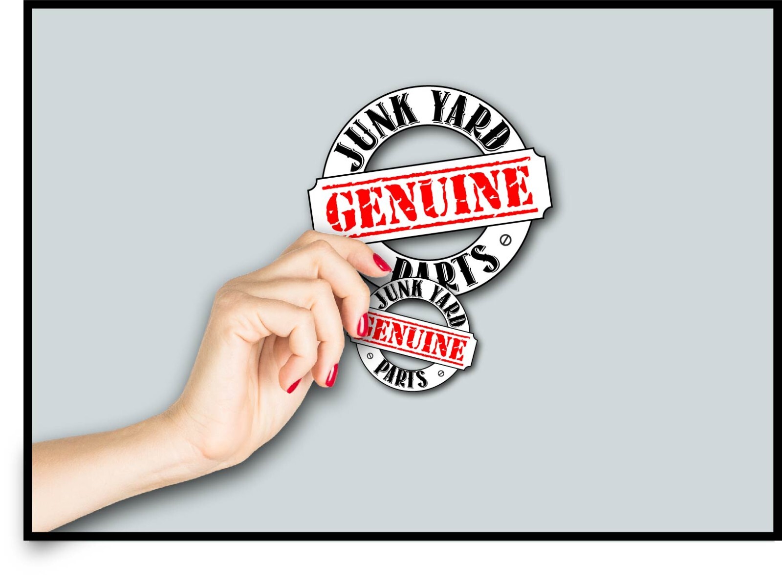 Genuine Junk Yard Parts Funny Decal Sticker Junkyard Rust Rusty Beater Car Truck
