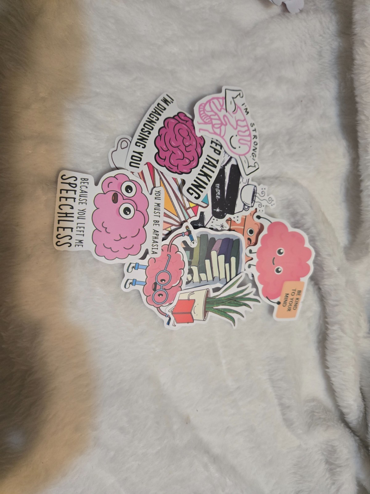 (10 random) Book & Brain Themed Vinyl Stickers for the bookworm in your life.