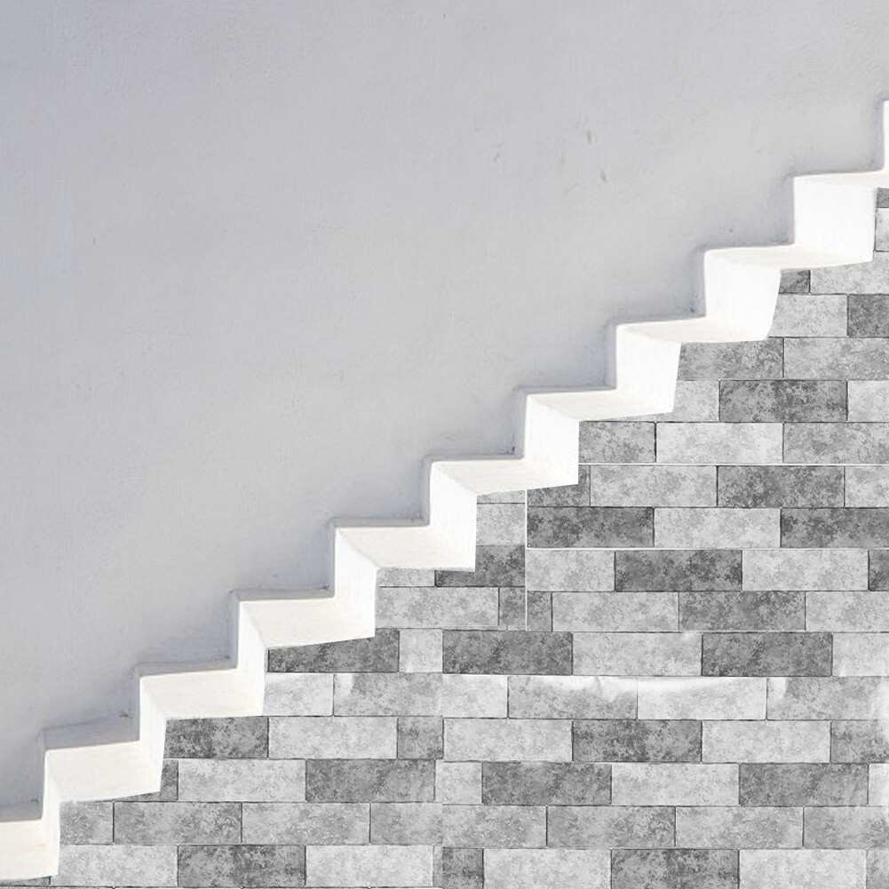 Simulation Brick Grain Pattern Stair Sticker Self-Adhesive Wall Decal Floor