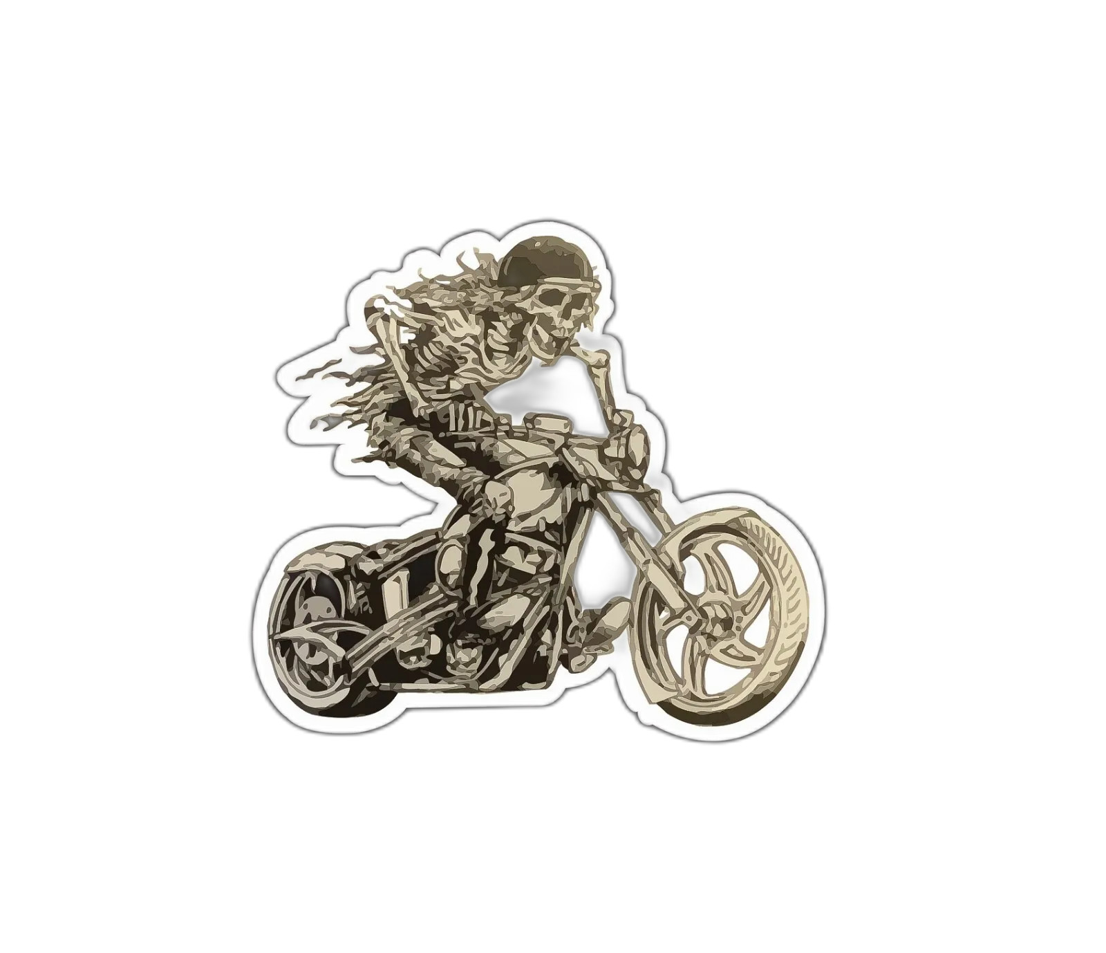 Skeleton Rider Motorcycle Sticker Decal