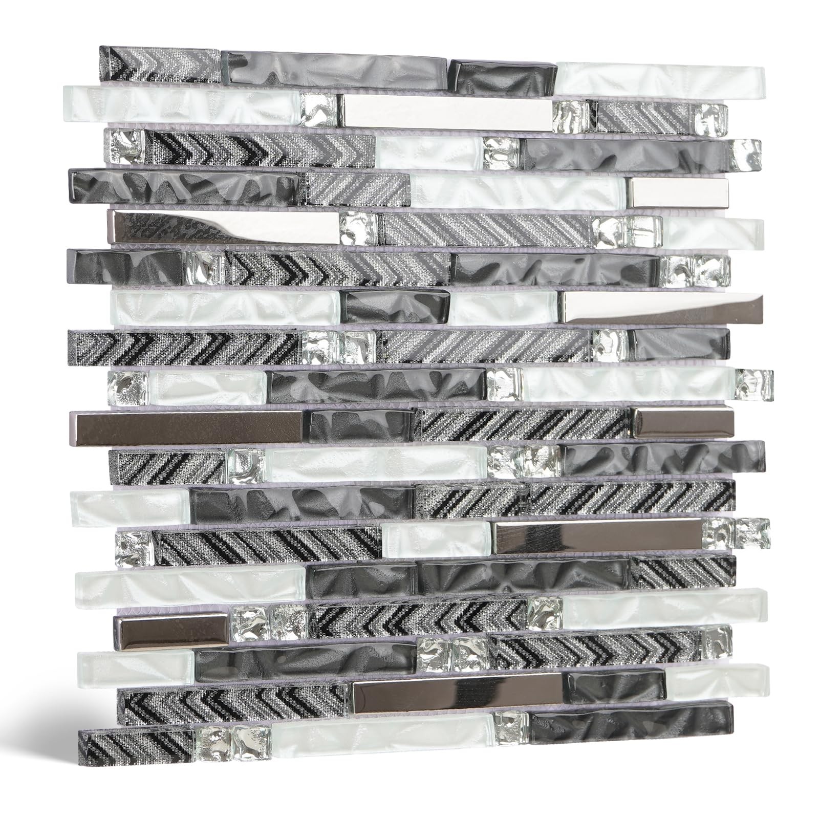 5-Sheet Glass Backsplash Tiles, 5 Square Feet Glass Mosaic Backsplash Subway …