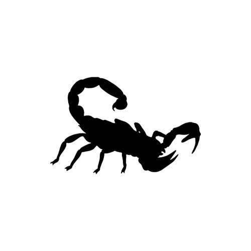 Scorpion Black Vinyl Window Decal Sticker