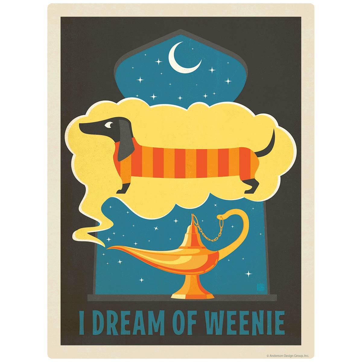 I Dream Of Weenie Dog Decal Peel and Stick Decor
