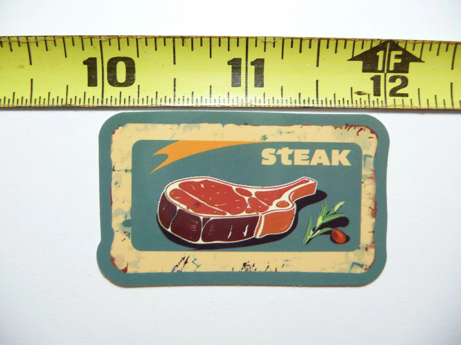 STEAK MEAT SMALL STICKER DECAL FUN FUNNY KITCHEN ILLUSTRATIONS FOOD