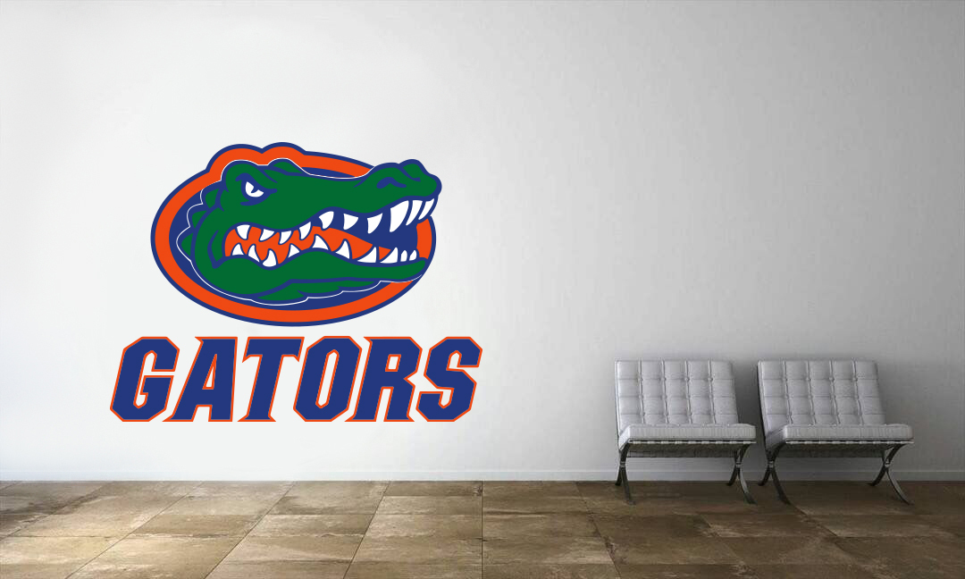 Florida Gators Logo NCAA Wall Decal College Football Decor Vinyl Mural Sticker