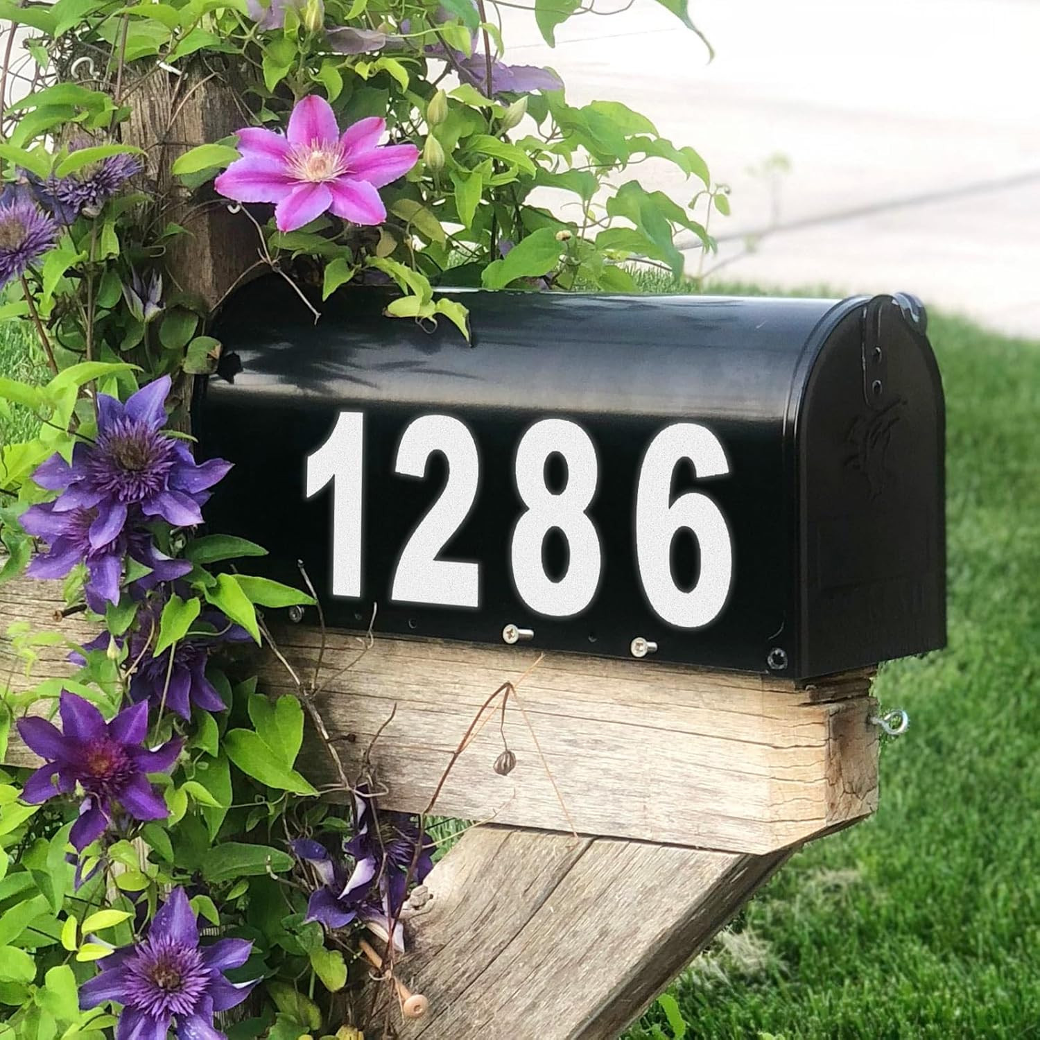 3 Inch Reflective Mailbox Numbers Sticker (0-9, 5 Sets) for Outside, Strong Self