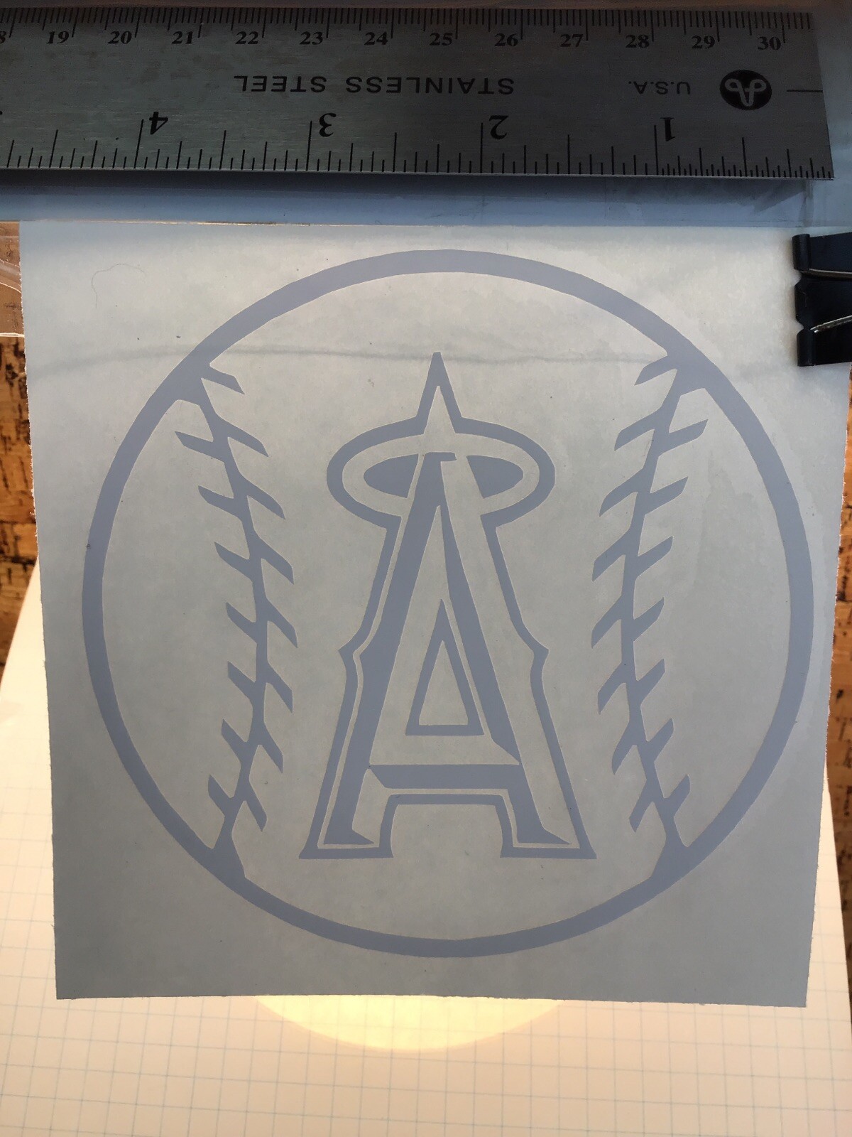 Anaheim Angels MLB Baseball – WHITE – Vinyl Sticker Decal – MM4.3.815