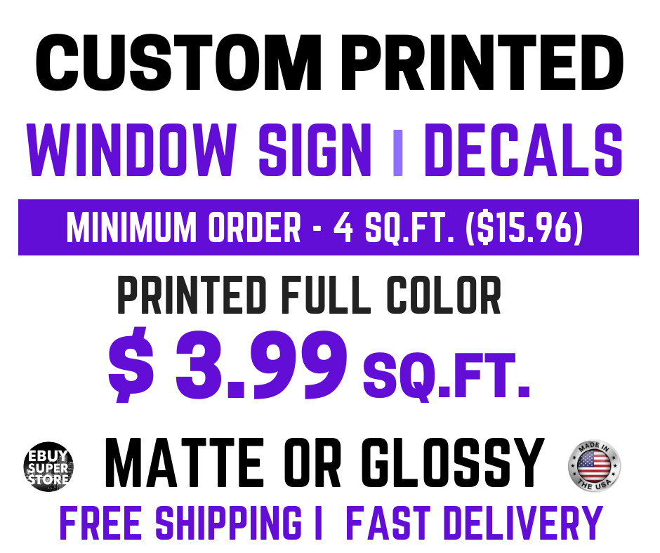 Custom Decal Sticker Self-Adhesive Vinyl Printing Services • FAST SHIPPING•