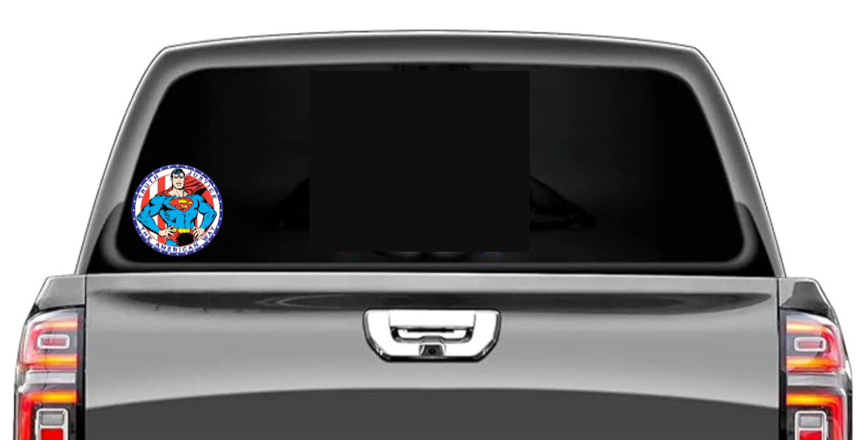 Superman (American Way) – 4" Vinyl Decal Car Cooler Laptop Truck Smoker Trailer