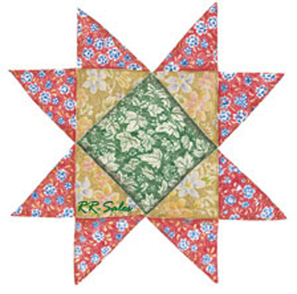 Red Green Material Quilting Quilt Like Decals 25 Wallies Wall Sticker Wood Glass