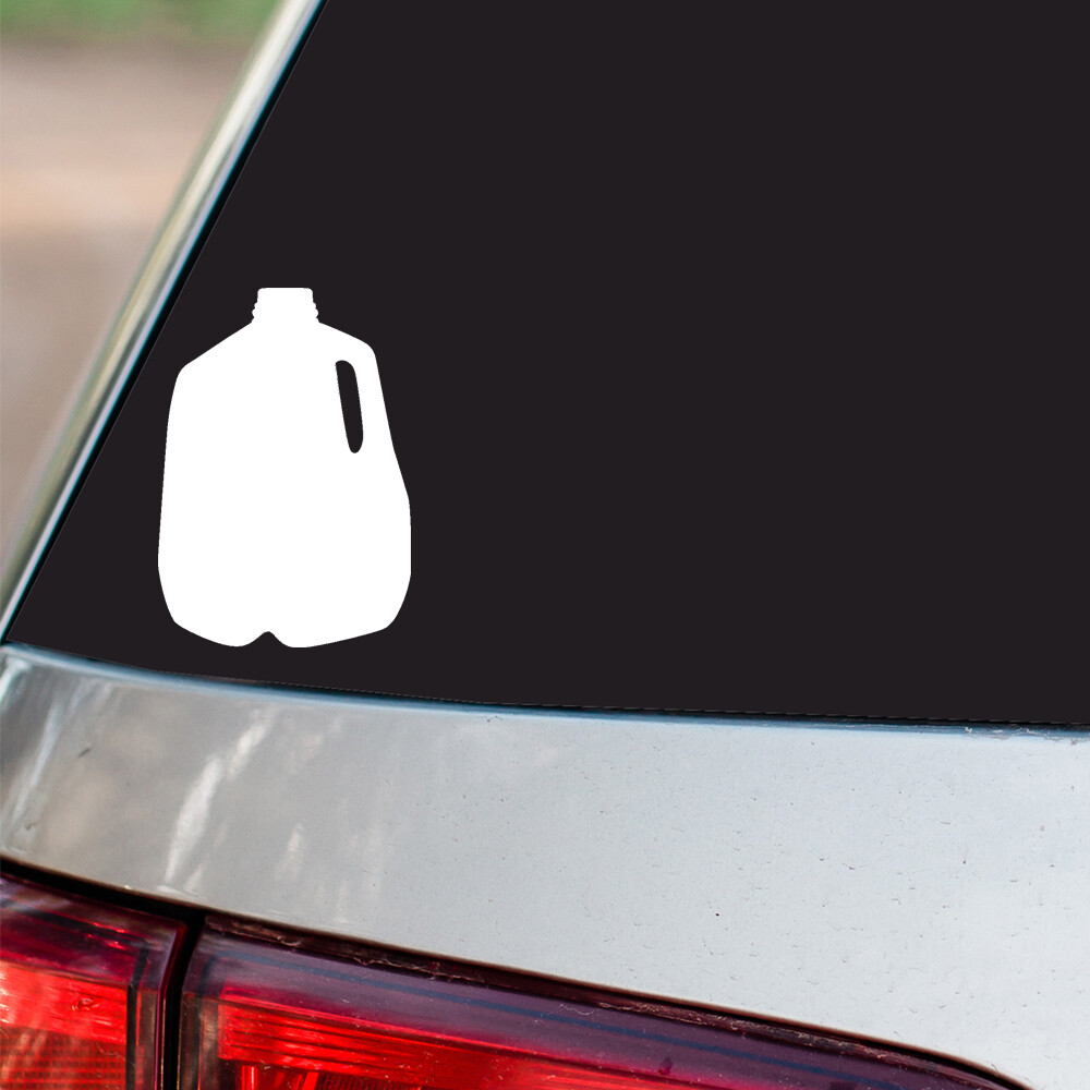 Milk Bottle sticker milk All size regular & Chrome Mirror Vinyl Colors