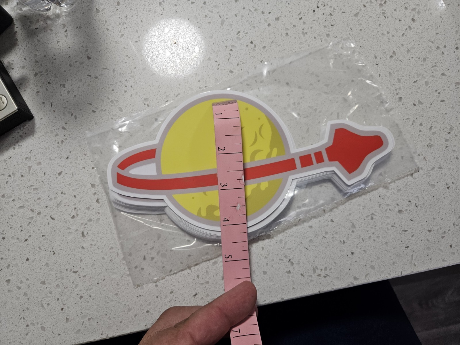 🚀 Logo Space Vinyl Printed Sticker Brick Style Spaceman Moon Rocket 🚀