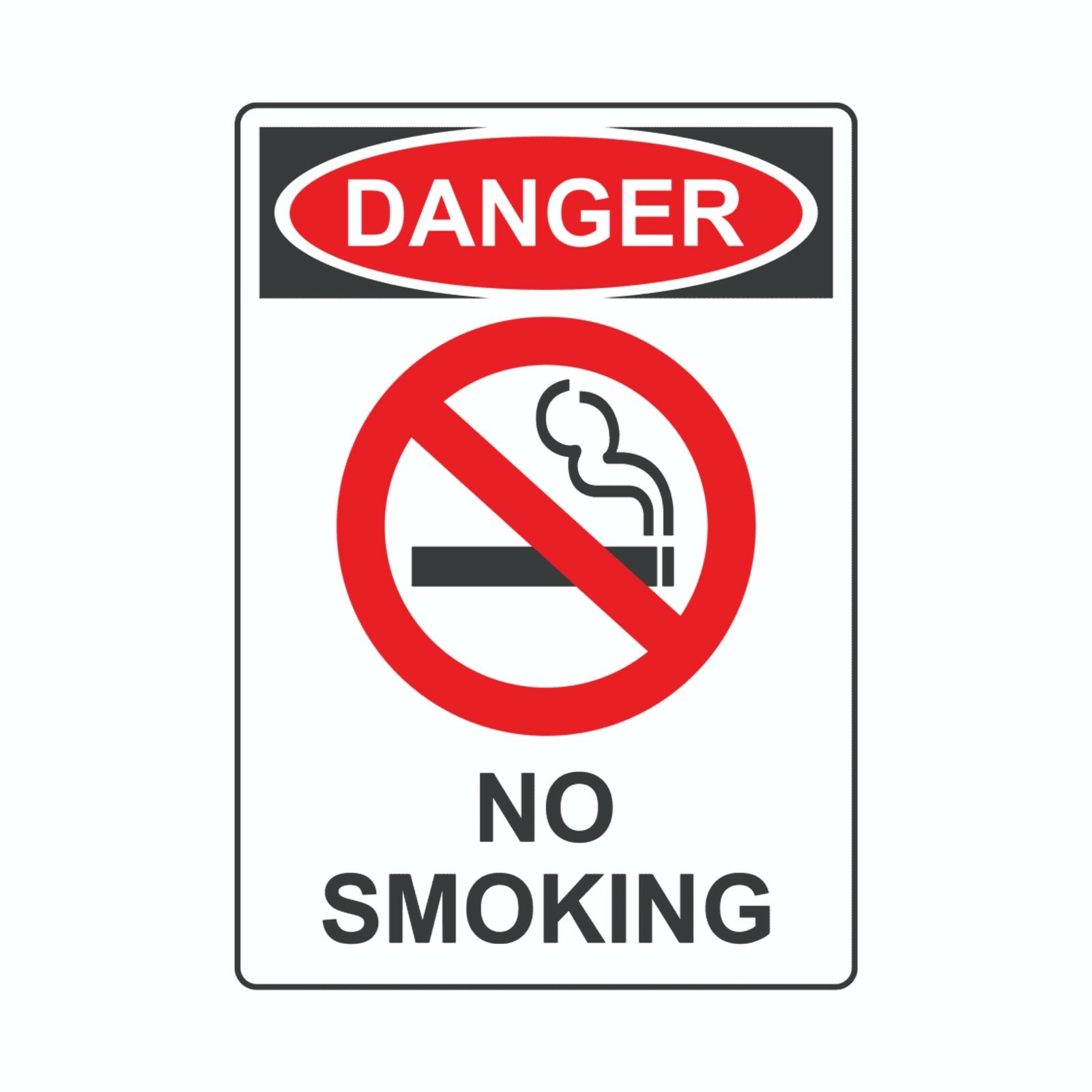 Danger No Smoking Sign Decal Sticker