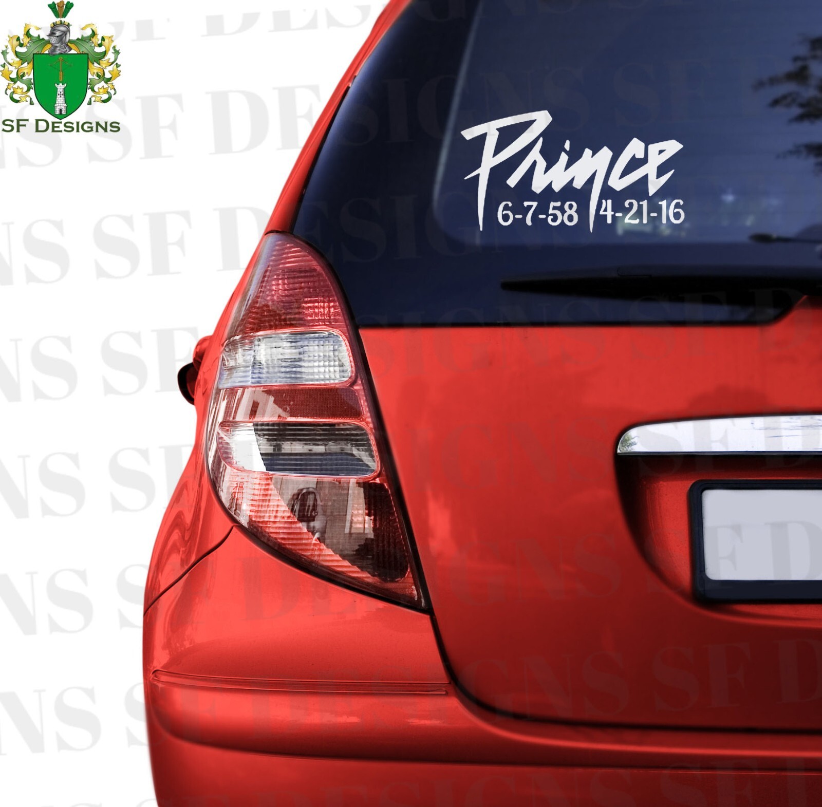 Prince Memorial 1958-2016, famous music artist, wall window vinyl decal sticker