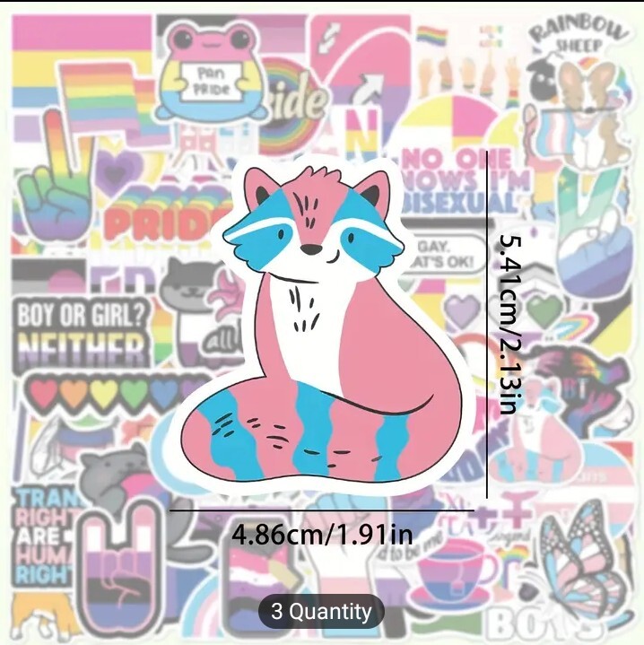 20 PCS Queer LGBTQ+ Gay Lesbian Pan Bi Trans Ace Pride Stickers Mix BRAND NEW