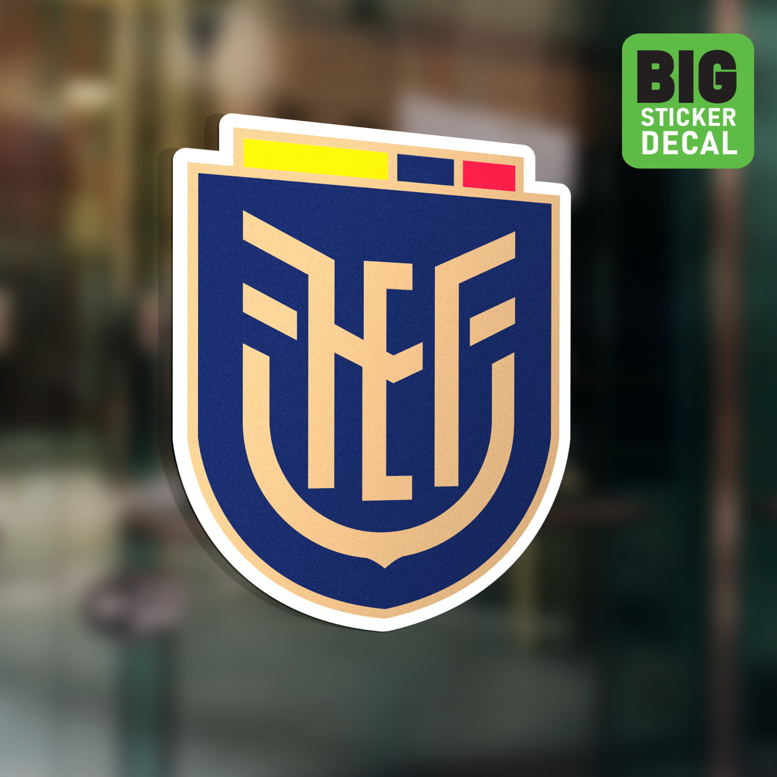 Seleccion Ecuador Big Laminated Vinyl Soccer Sticker Car Decal Calcomania