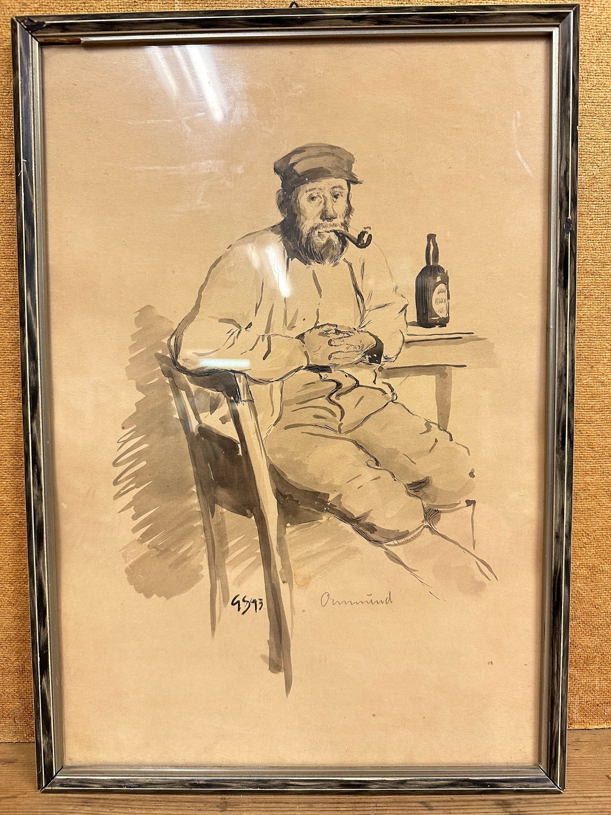 Collectible Original Marker Drawing from 1993 – Signed GS – Unique Artwork