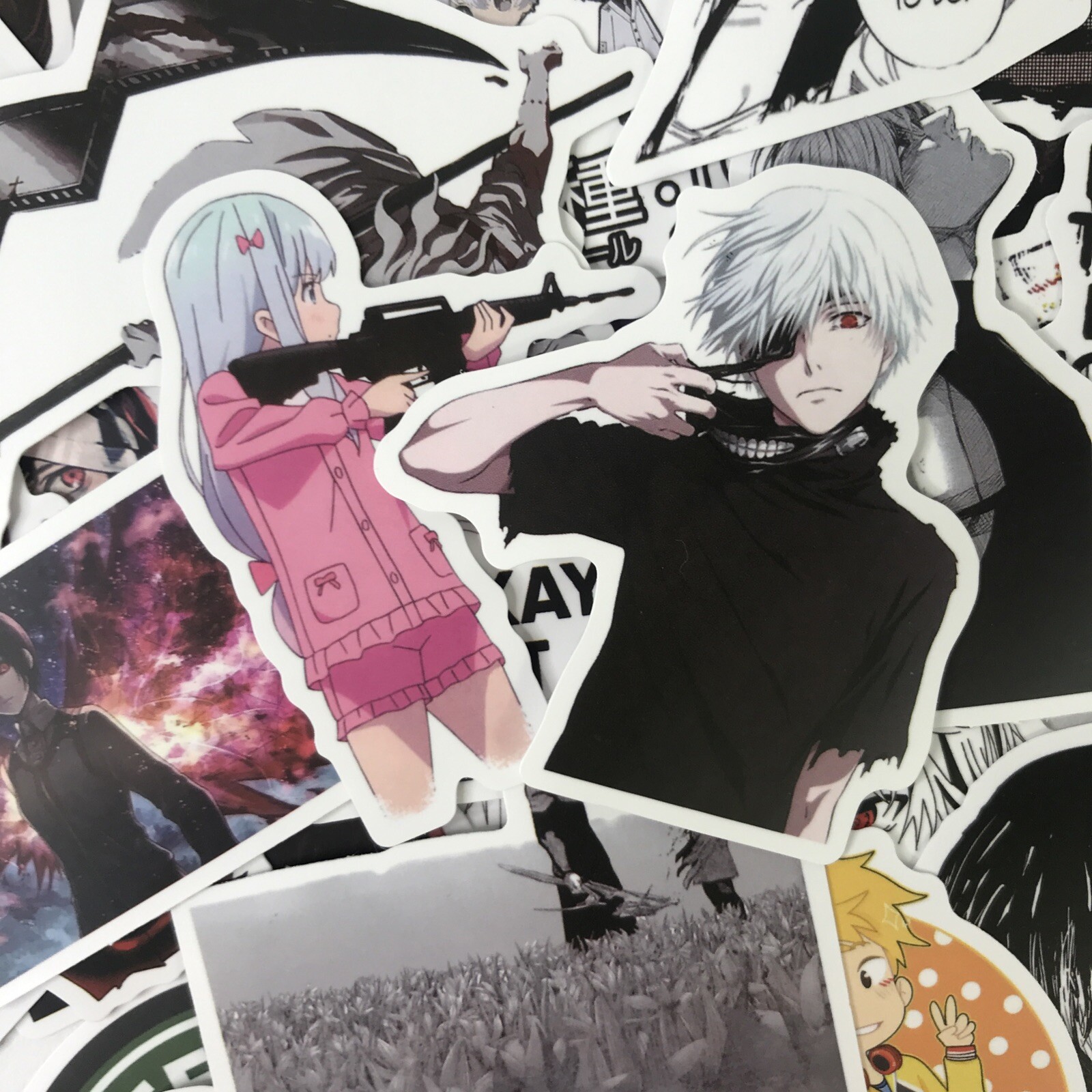 50pc Tokyo Ghoul Dark Fantasy Manga Guitar Laptop Notebook Decal Sticker Pack
