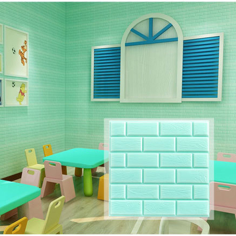 10PCS Self-Adhesive Foam Wall Sticker Panel Waterproof Tile Wallpaper Room Decor