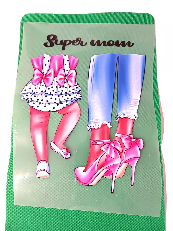 Supper Mom Sublimations Iron Stickers For T-shirt Hoodies Jackets (3 Pack)