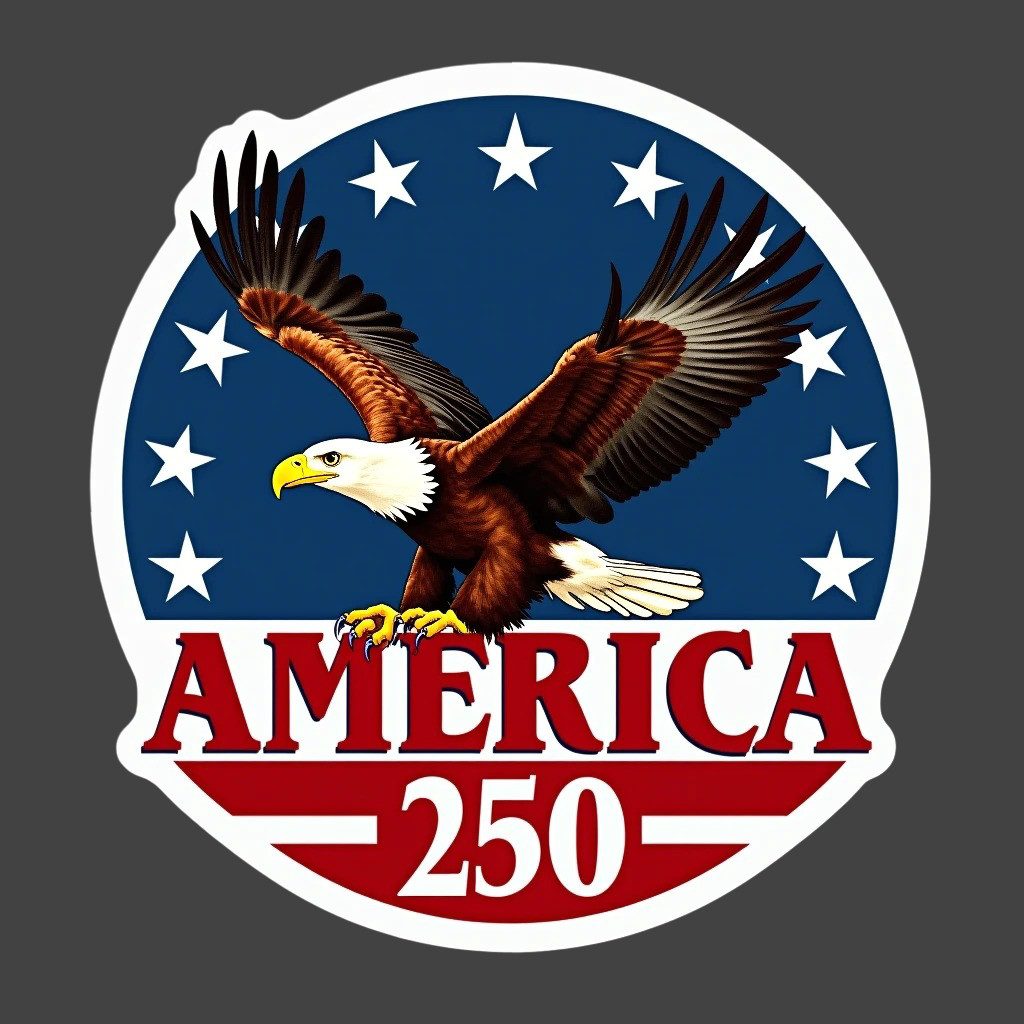 America 250 Sticker Vinyl Decal Patriotic Eagle USA 1776 2026 Anniversary