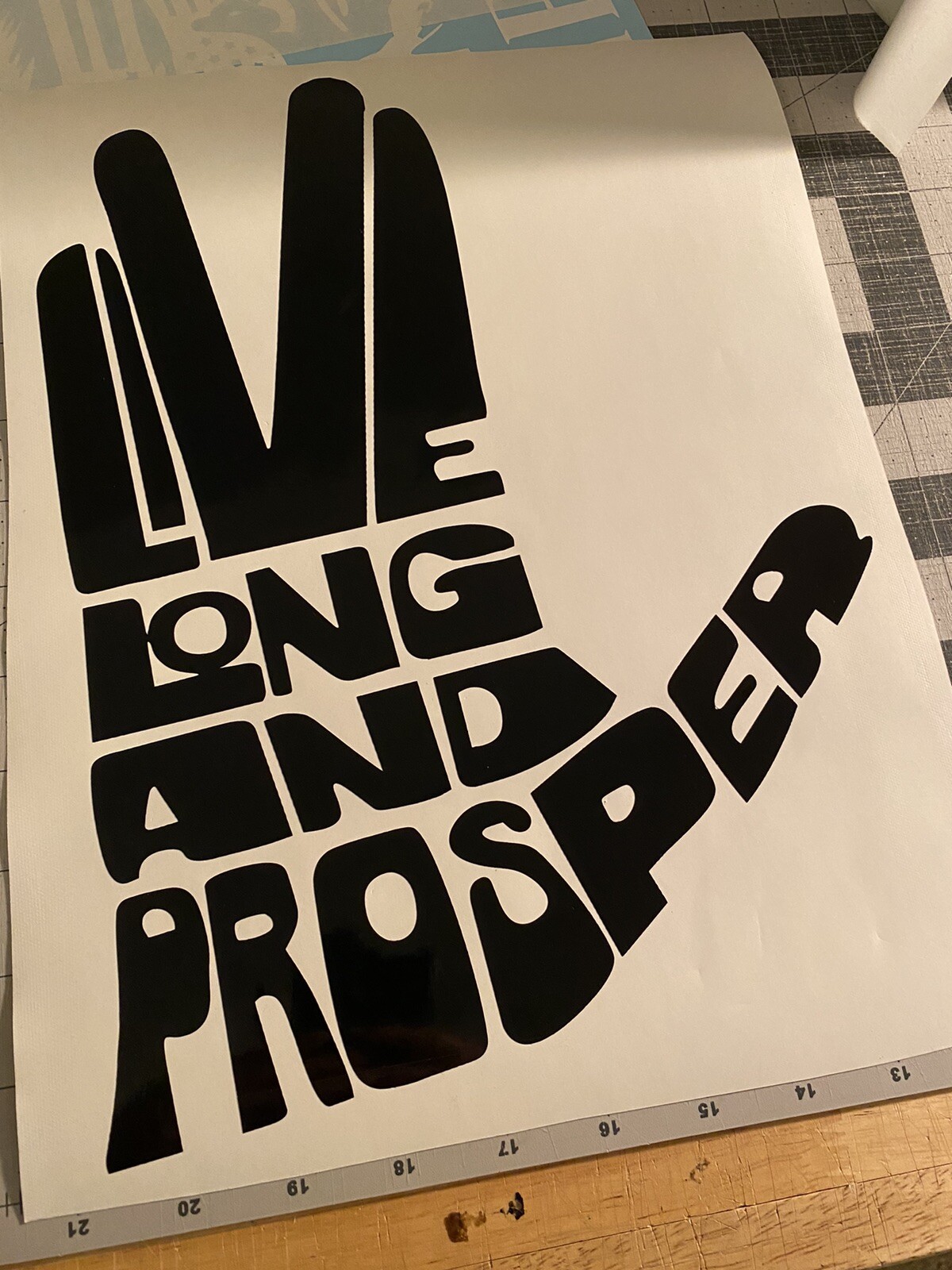 Vinyl Decal for Window – Star Trek, Live Long and Prosper
