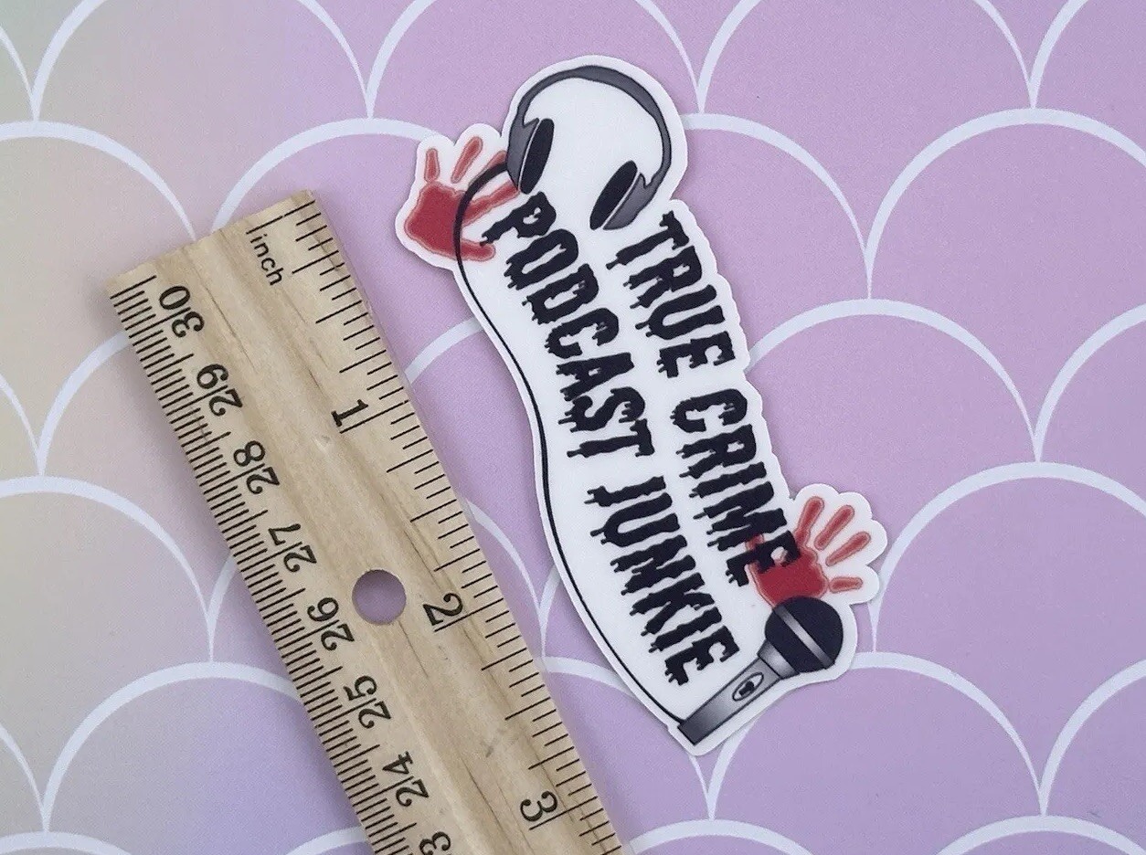 Mystery Sticker True Crime Water Bottle Laptop Vinyl Decal Meme Sticker 3 Inch