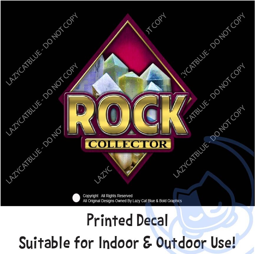 Rock Collector Decal Sticker Pretty Trail Walking Stone Collection Stones Gems