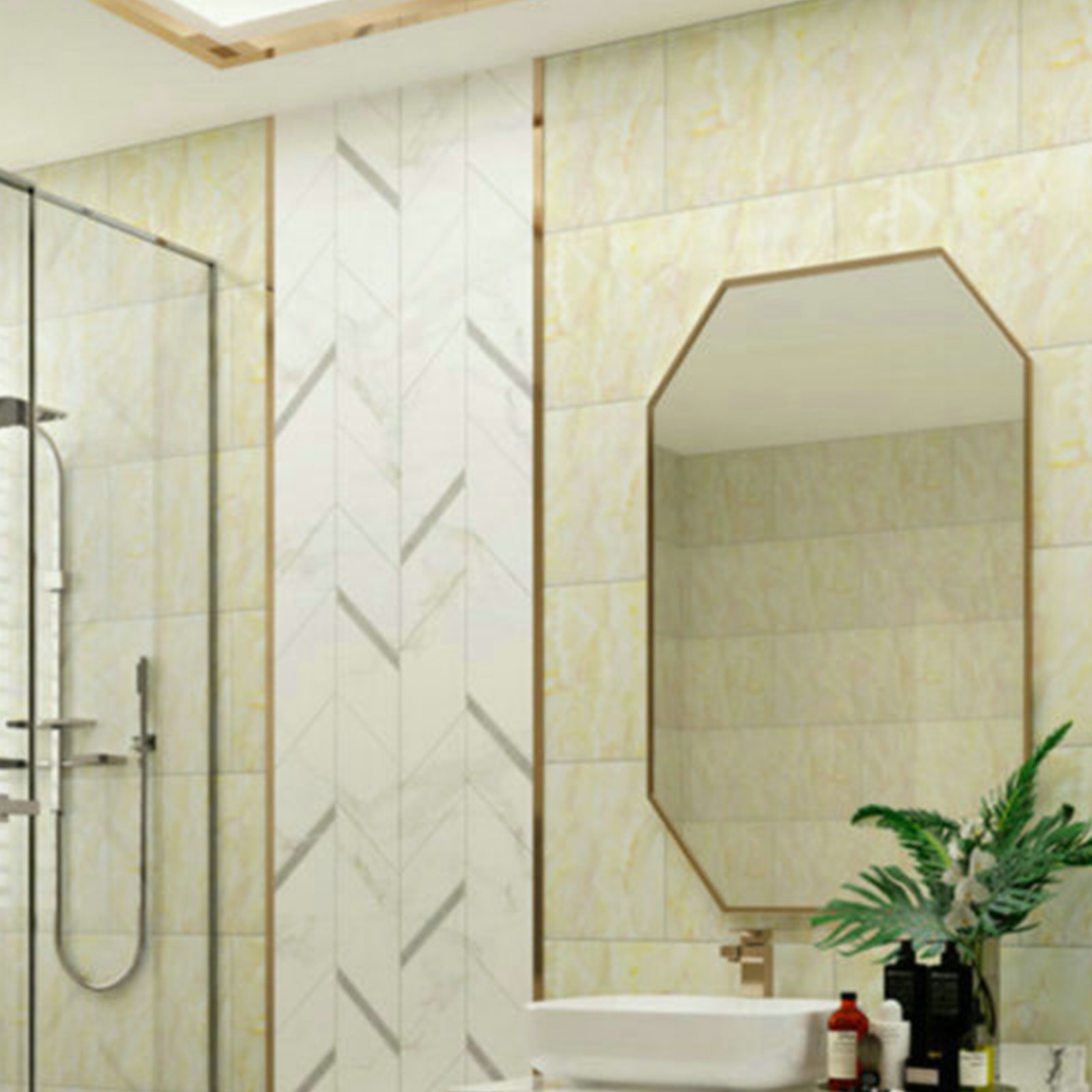 Marble Effect Wall Tile Sticker Self Adhesive Wallpaper Panel Kitchen Bathroom