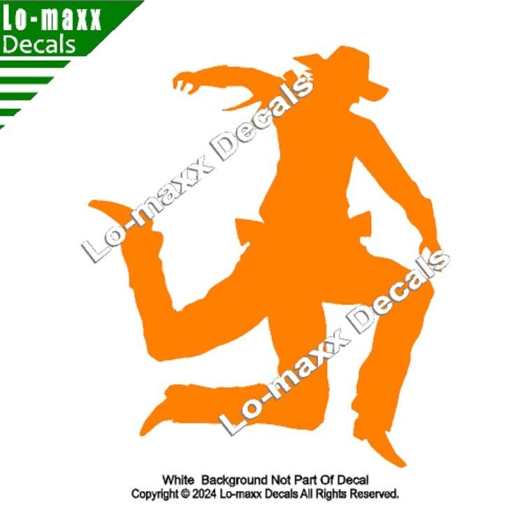 3 Legged Cowboy Western Whimsy Car Truck SUV Premium Quality Vinyl Decal