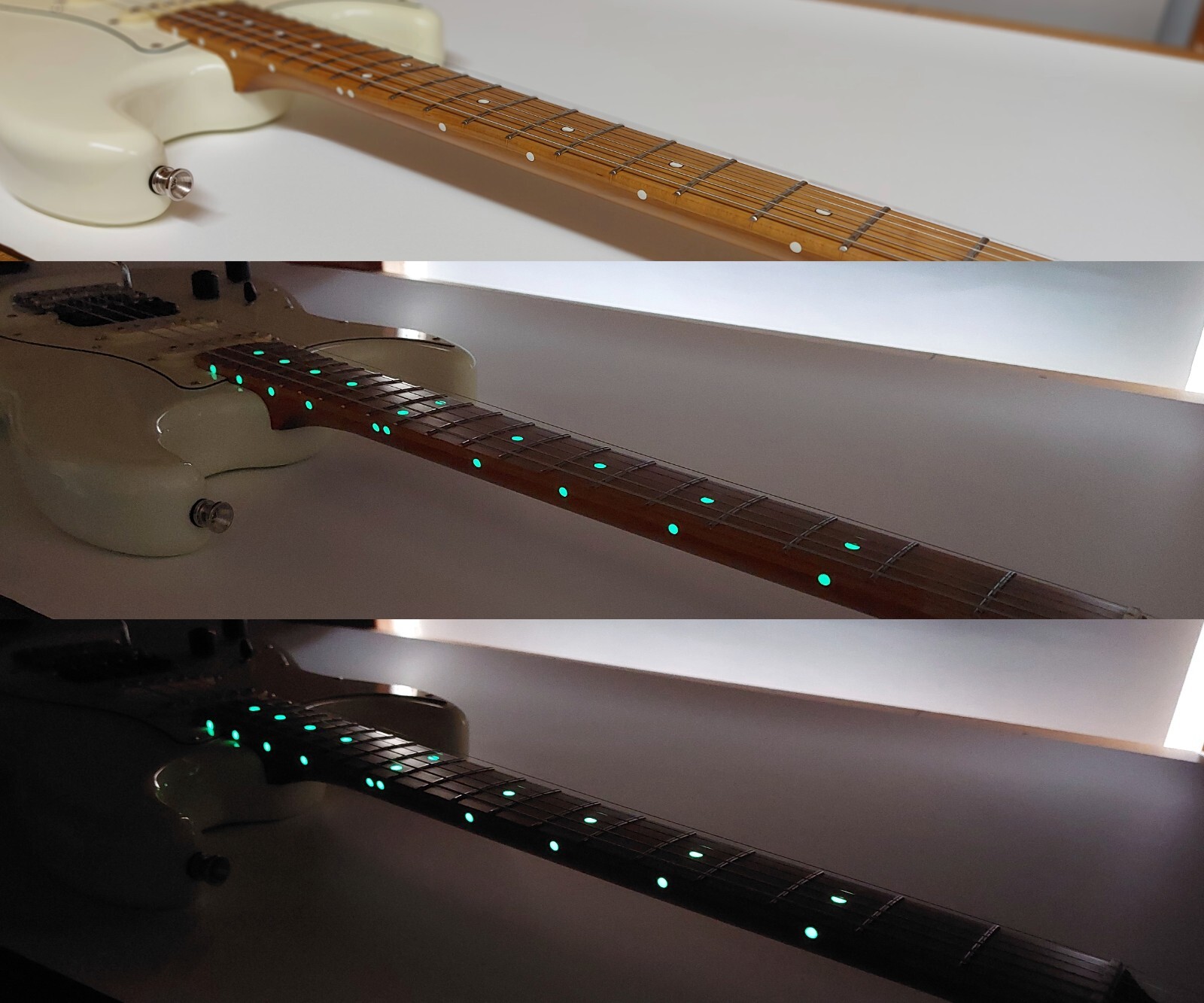 Glow in the Dark Luminous Side Dots, Fret Markers Decal Stickers for Guitars