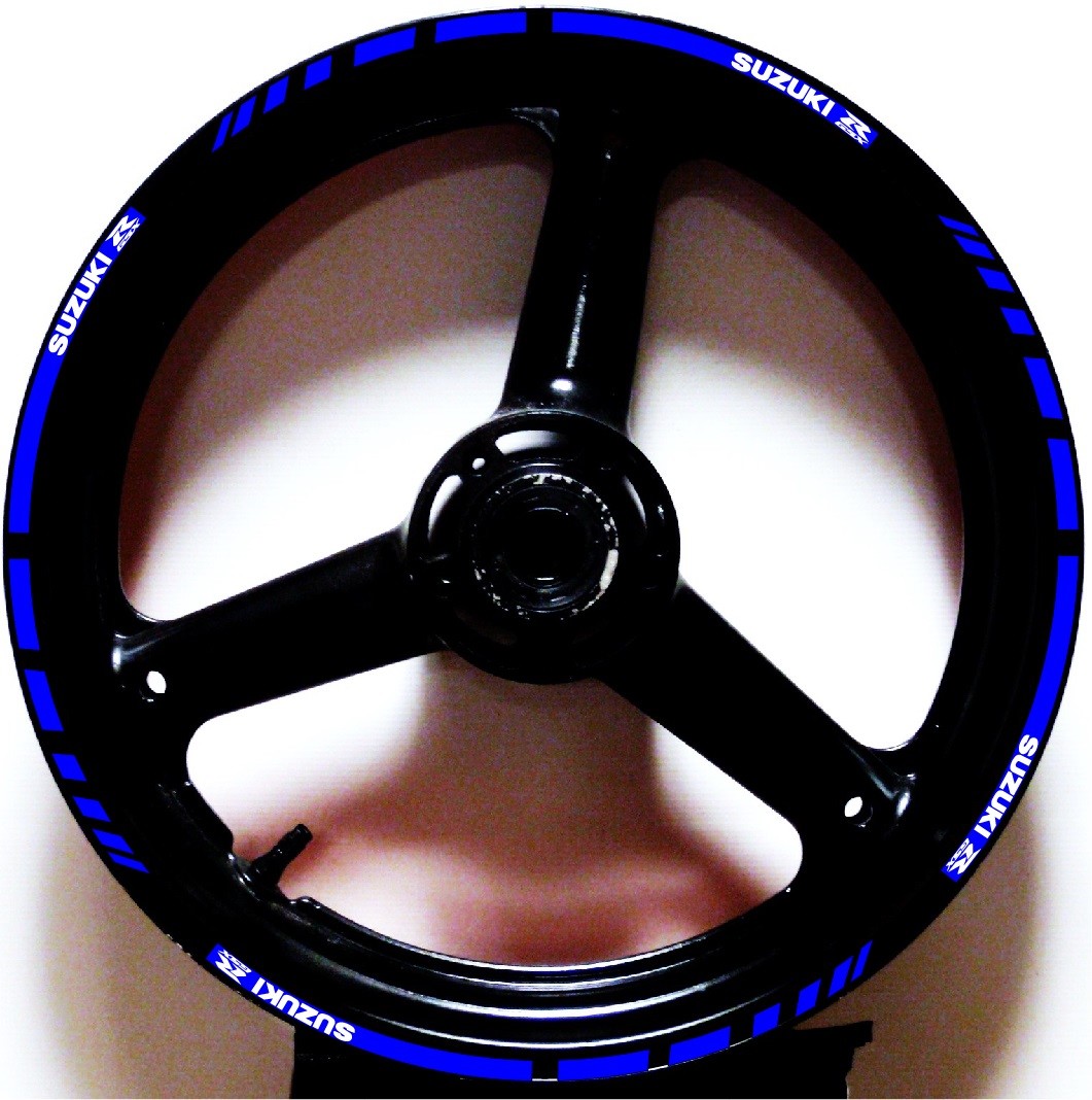 CUSTOM 2 TONE GP RIM STRIPES WHEEL DECALS TAPE STICKERS SUZUKI GSXR 600 750 1000