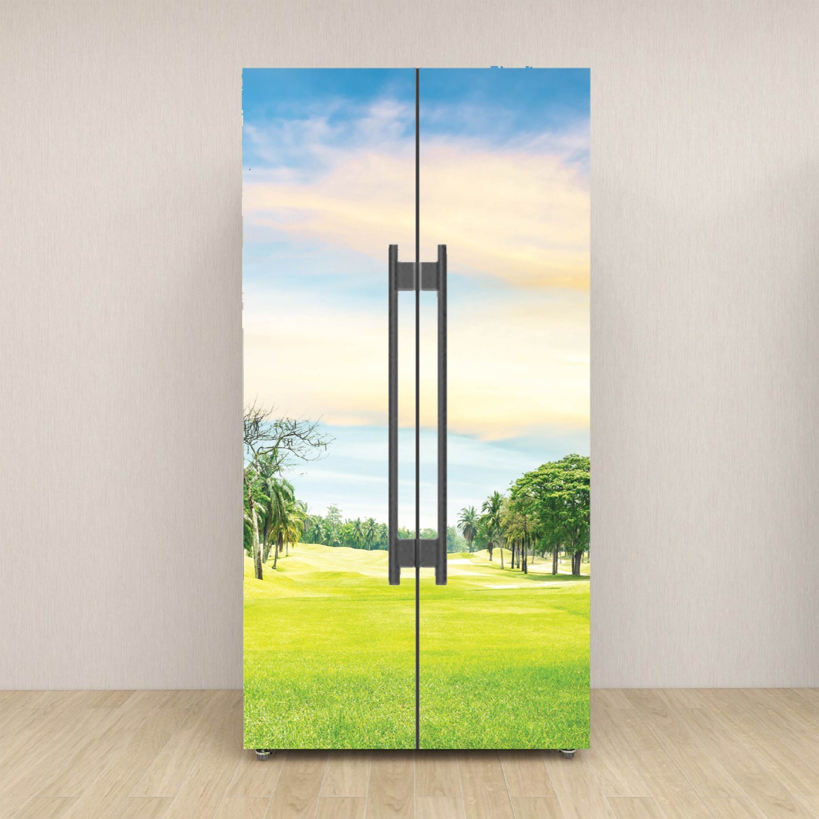 Nature Fridge Wrap, Forest Refrigerator Cover, Kitchen Vinyl