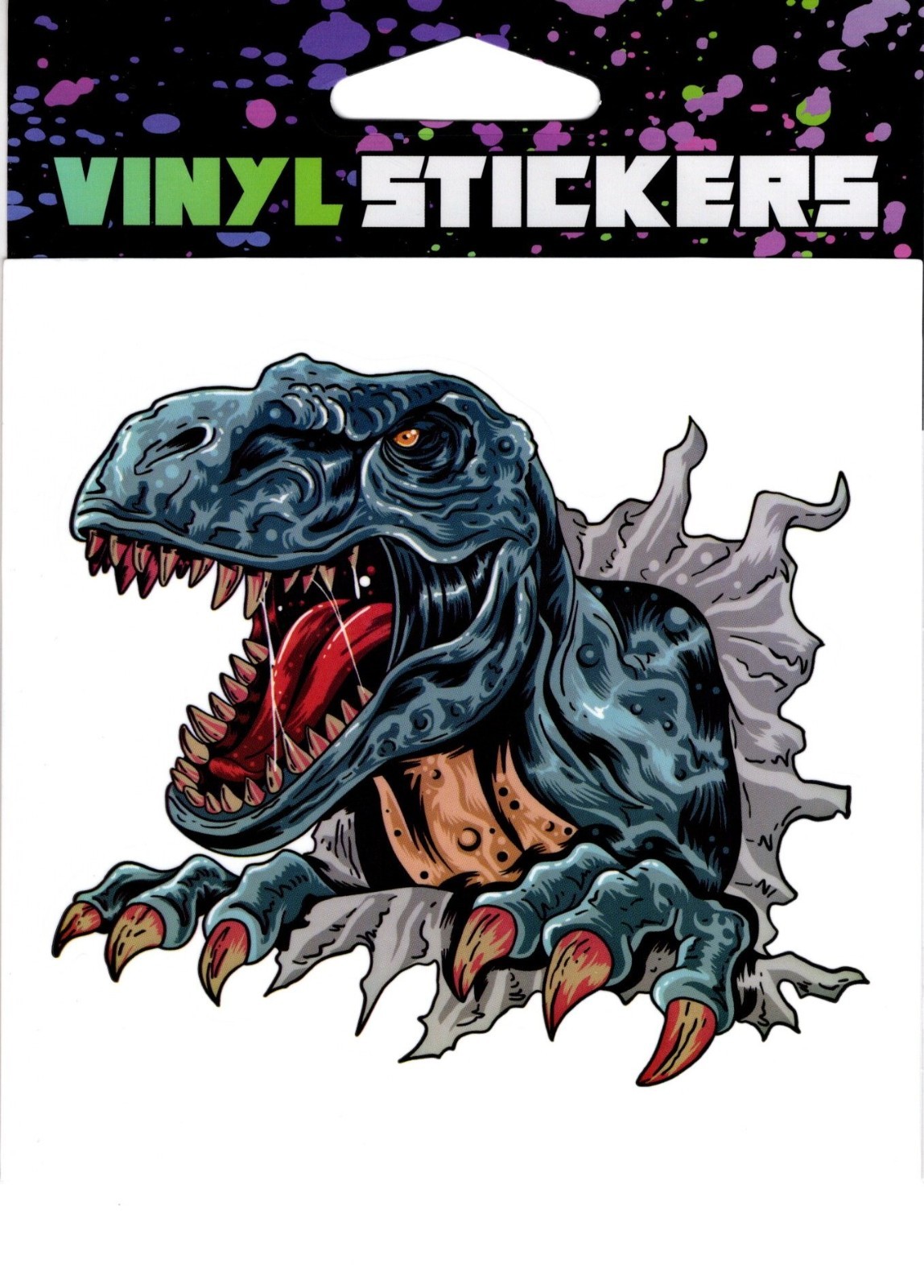 Break Through T-Rex Vinyl Sticker – 4.25in x 4.25in