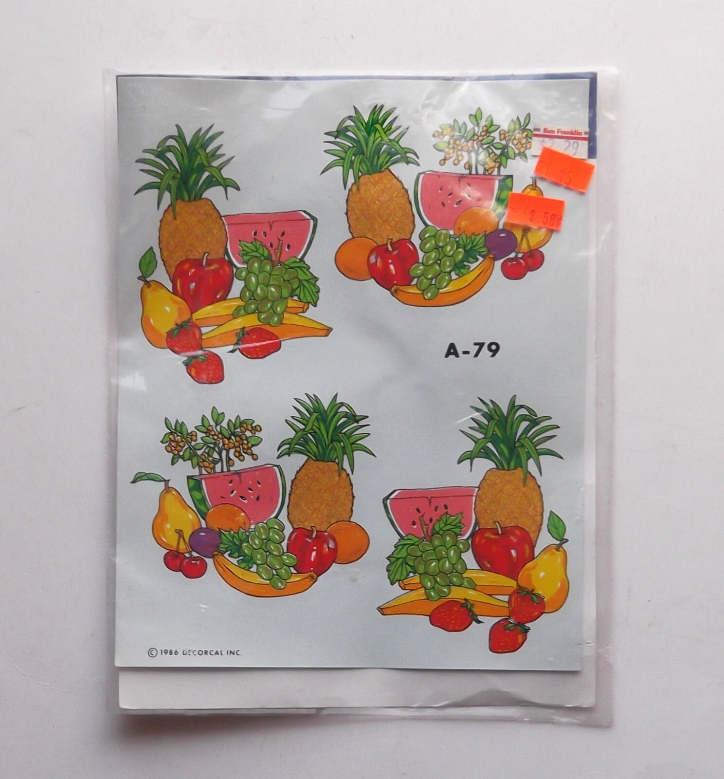 2 Fruit Furniture & Dutch Decals Vintage 1979 Decorcal Meyercord Sealed set