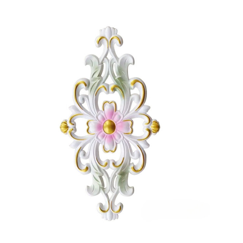 1X Plastic Carved Applique Decor Self-adhesive Furniture Decal Wall Door Sticker