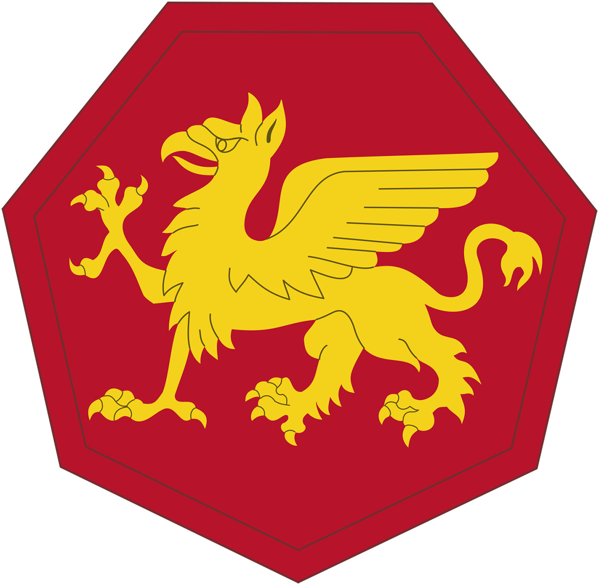 U.S. ARMY 108th Infantry Division "Golden Griffins" Insignia Patch vinyl decal