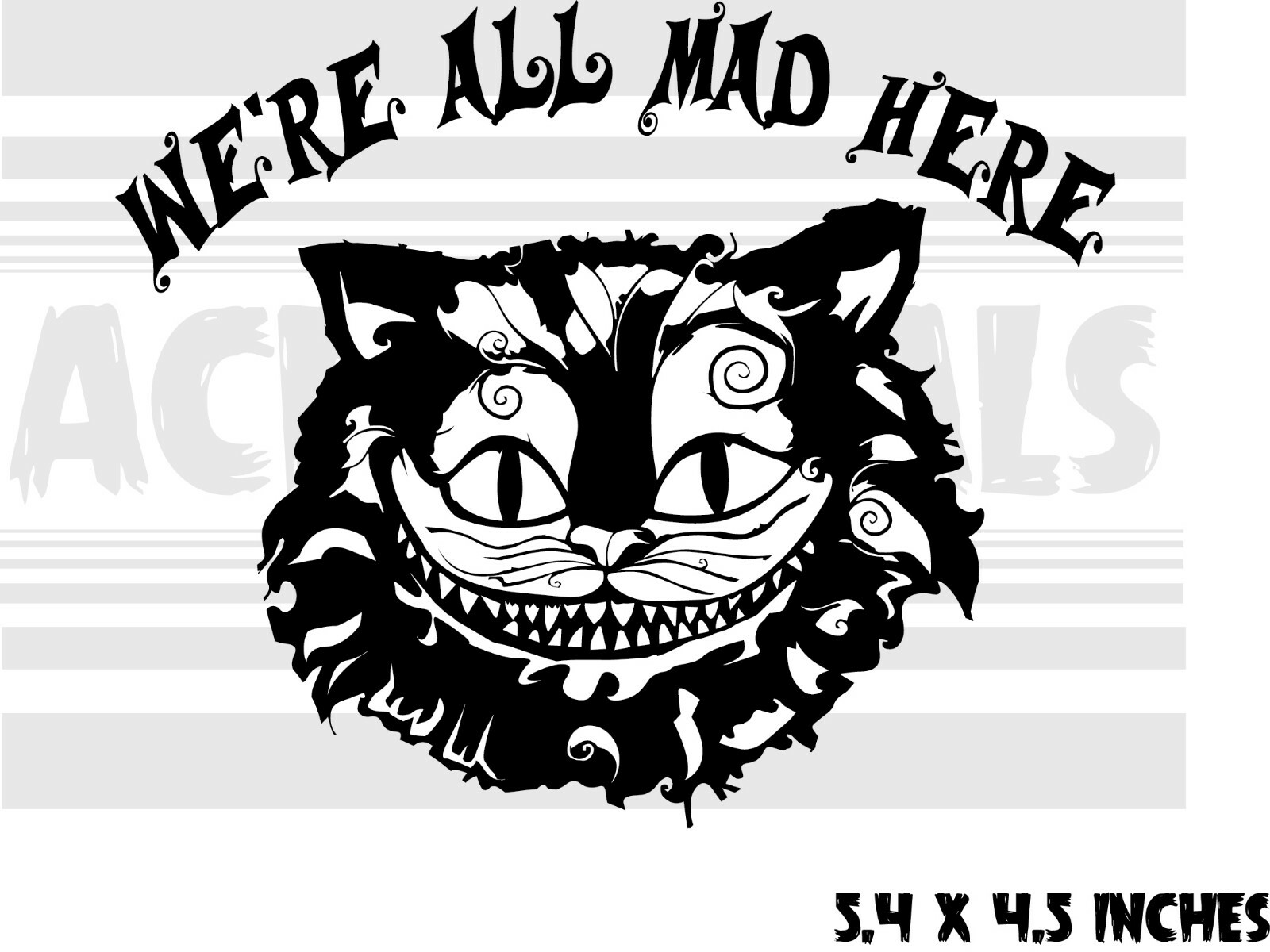 Alice In Wonderland – Cheshire Cat – Laptop Car Window Vinyl decal sticker